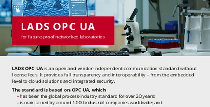 LADS OPC UA for future-proof networked laboratories